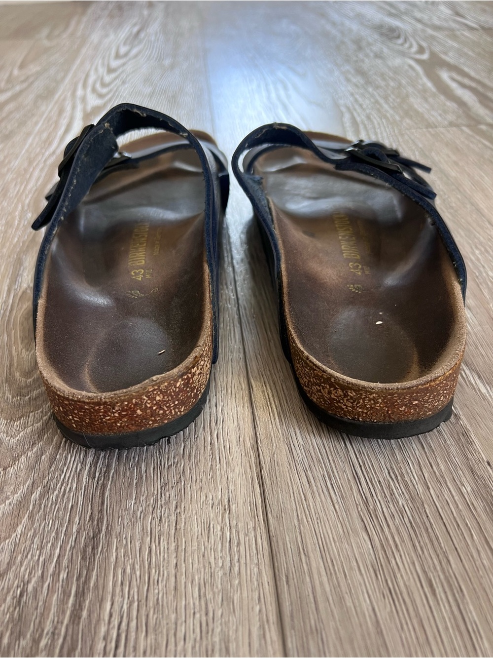Birkenstock Arizona Blue Buckle 2 Strap Sandals - Picture 8 of 10